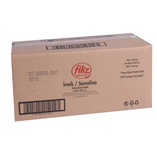 Filiz İrmik 500 Gr x 20 Adet Koli fiyatı toptan