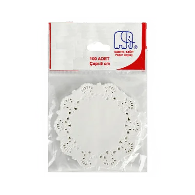 Doyley Kağıt Dantel Bardak Altlığı 9 Cm