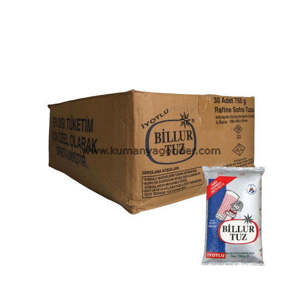 Billur Sofralık İyotlu Tuz 750 Gr